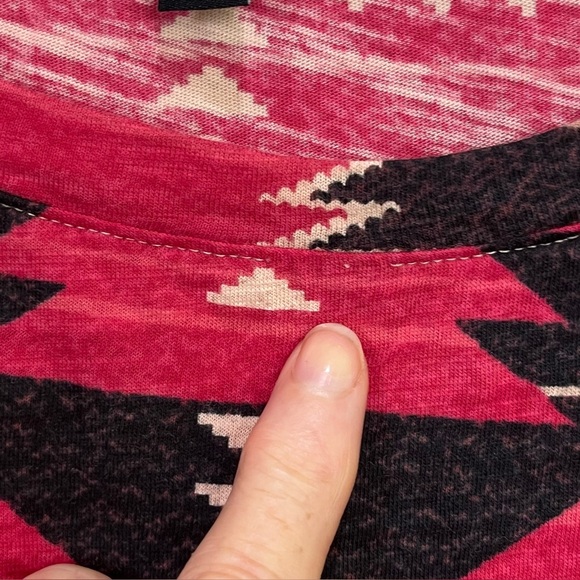 Lauren Ralph Lauren Aztec Top Front Waist Tie Top Sleeve Sz 2X Southwestern - Picture 9 of 14